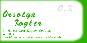 orsolya kogler business card